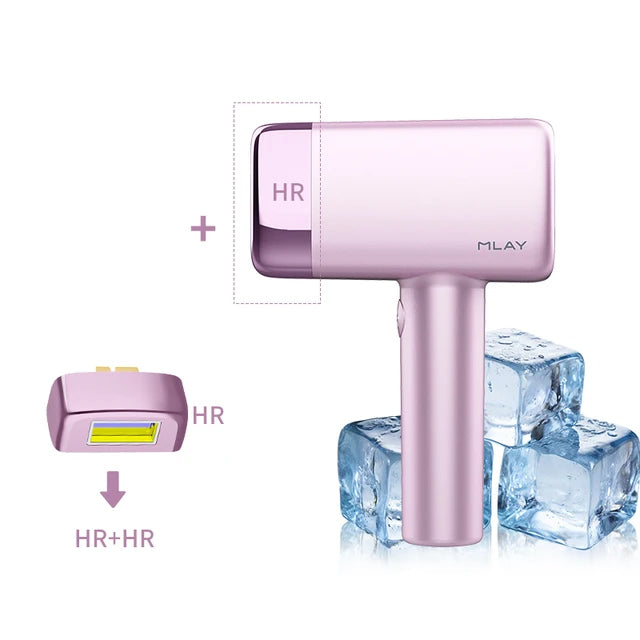 MLAY T14 Penggunaan Rumah IPL Laser EpilatorDengan Kepala Boleh Ganti, Uniseks