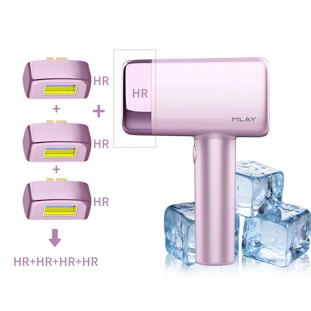 MLAY T14 Penggunaan Rumah IPL Laser EpilatorDengan Kepala Boleh Ganti, Uniseks