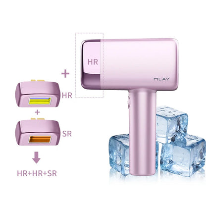 MLAY T14 Penggunaan Rumah IPL Laser EpilatorDengan Kepala Boleh Ganti, Uniseks