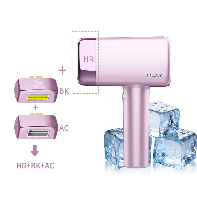 MLAY T14 Penggunaan Rumah IPL Laser EpilatorDengan Kepala Boleh Ganti, Uniseks