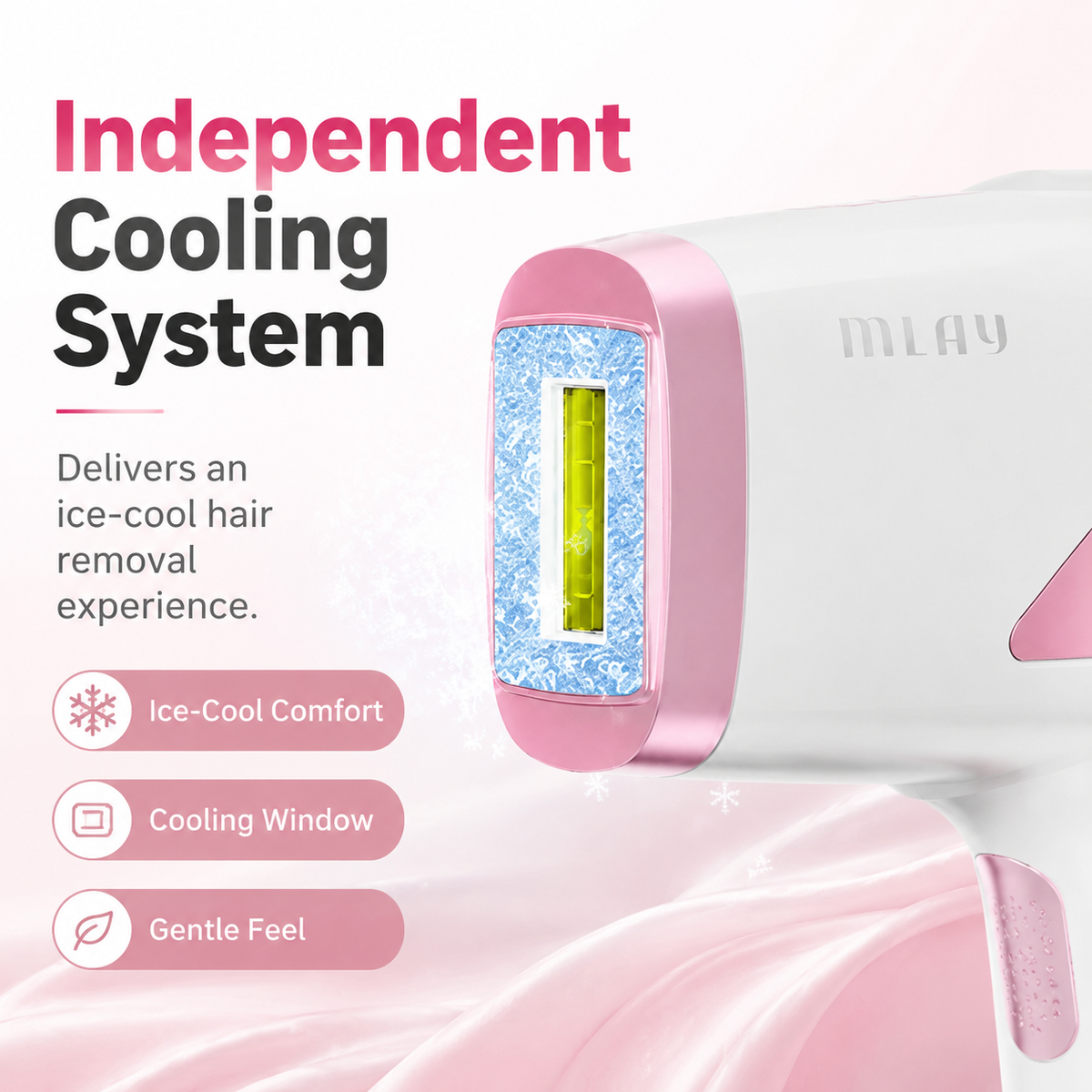 MLAY T4 IPL-Haarentfernung für Frauen/Männer, 15,5 J Hochenergie-IPL-Haarentfernungsgerät mit Eiskühlung, schmerzlos für das Gesicht