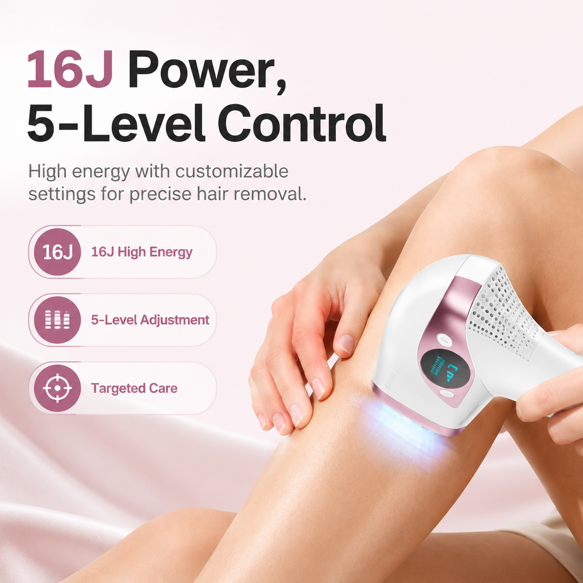 MLAY T4 IPL-Haarentfernung für Frauen/Männer, 15,5 J Hochenergie-IPL-Haarentfernungsgerät mit Eiskühlung, schmerzlos für das Gesicht