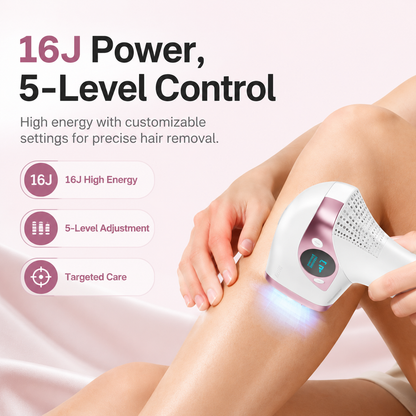 MLAY T4 IPL-Haarentfernung für Frauen/Männer, 15,5 J Hochenergie-IPL-Haarentfernungsgerät mit Eiskühlung, schmerzlos für das Gesicht